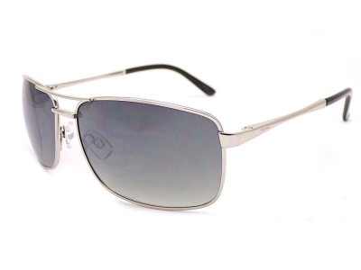 Stone by Bloc Pilot Style Sunglasses Silver with Grey Lens ST600