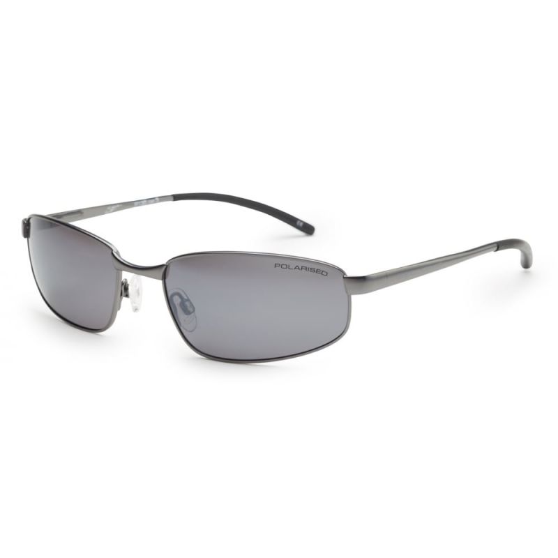 Bloc Square P135 Polarised Sunglasses Gunmetal with Grey Lens