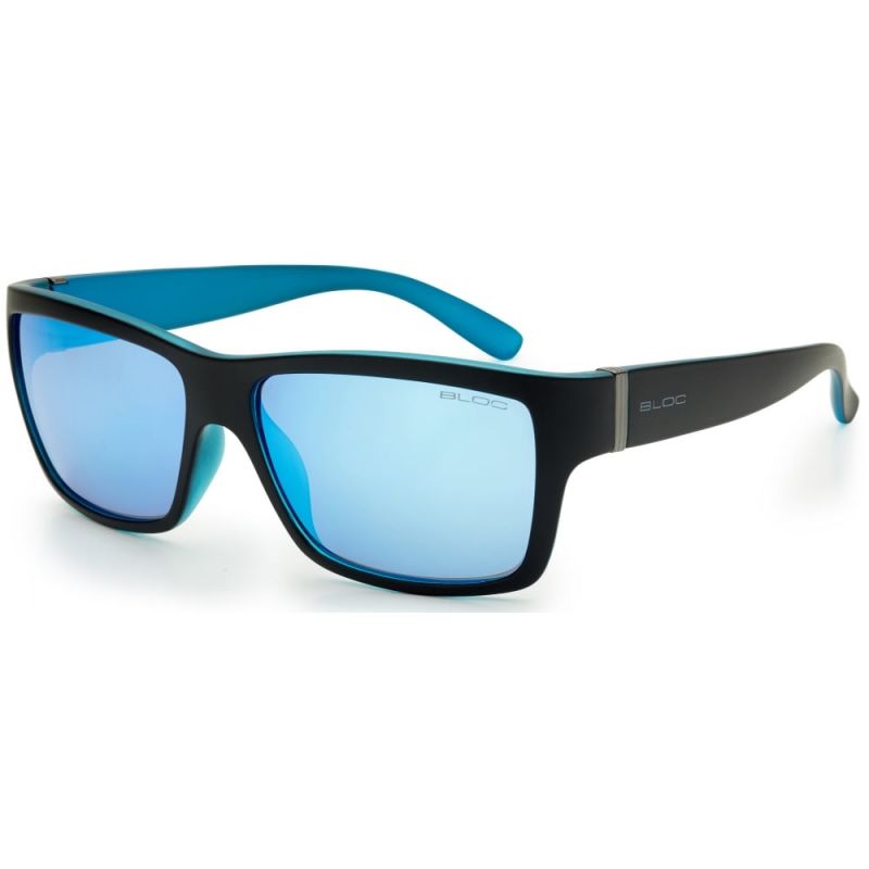 Bloc Riser XB1 Sunglasses Matte Black/Blue with Blue Mirror Lens