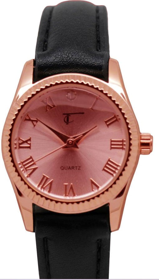 Thomas Calvi Quartz Rose Gold Small Round Fac