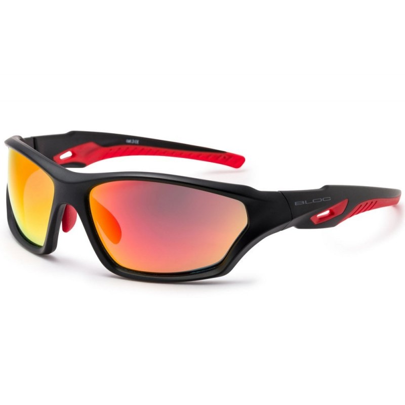 Bloc Beck Sunglasses Black/Red with Red Mirro