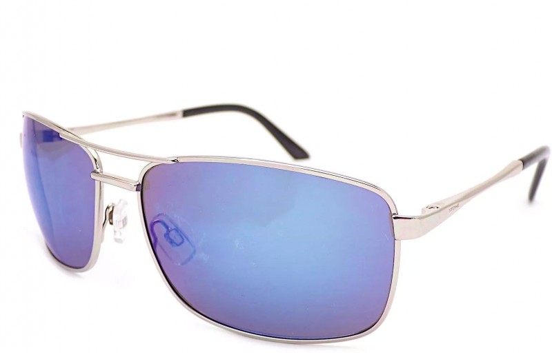 Stone by Bloc Pilot Style Sunglasses Silver w